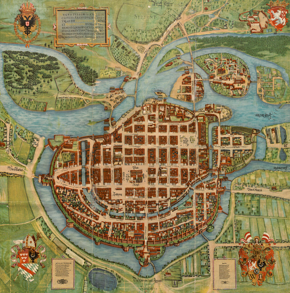 Plan Wrocławia z 1562 roku (reprodukcja z 1929 roku) – Autor: Barthel Weihner Zbiory: Biblioteka Cyfrowa Uniwersytetu Wrocławskiego