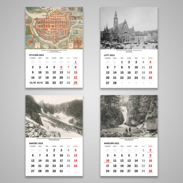 Miesiące – Kalendarz historyczny Dolnego Śląska 2023
